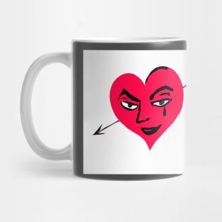 evil red heart Mug